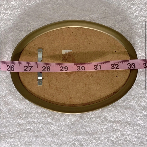 Vintage Ecstasy Giftware Brown Velvet Embroidered Oval Framed Art - Picture 4 of 6